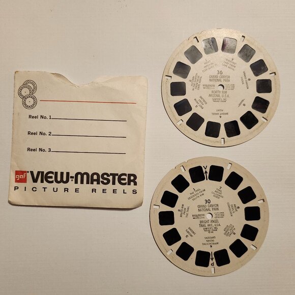 VINTAGE VIEW MASTER Grand Canyon National Park Reels x 2 1948 - Picture 1 of 4